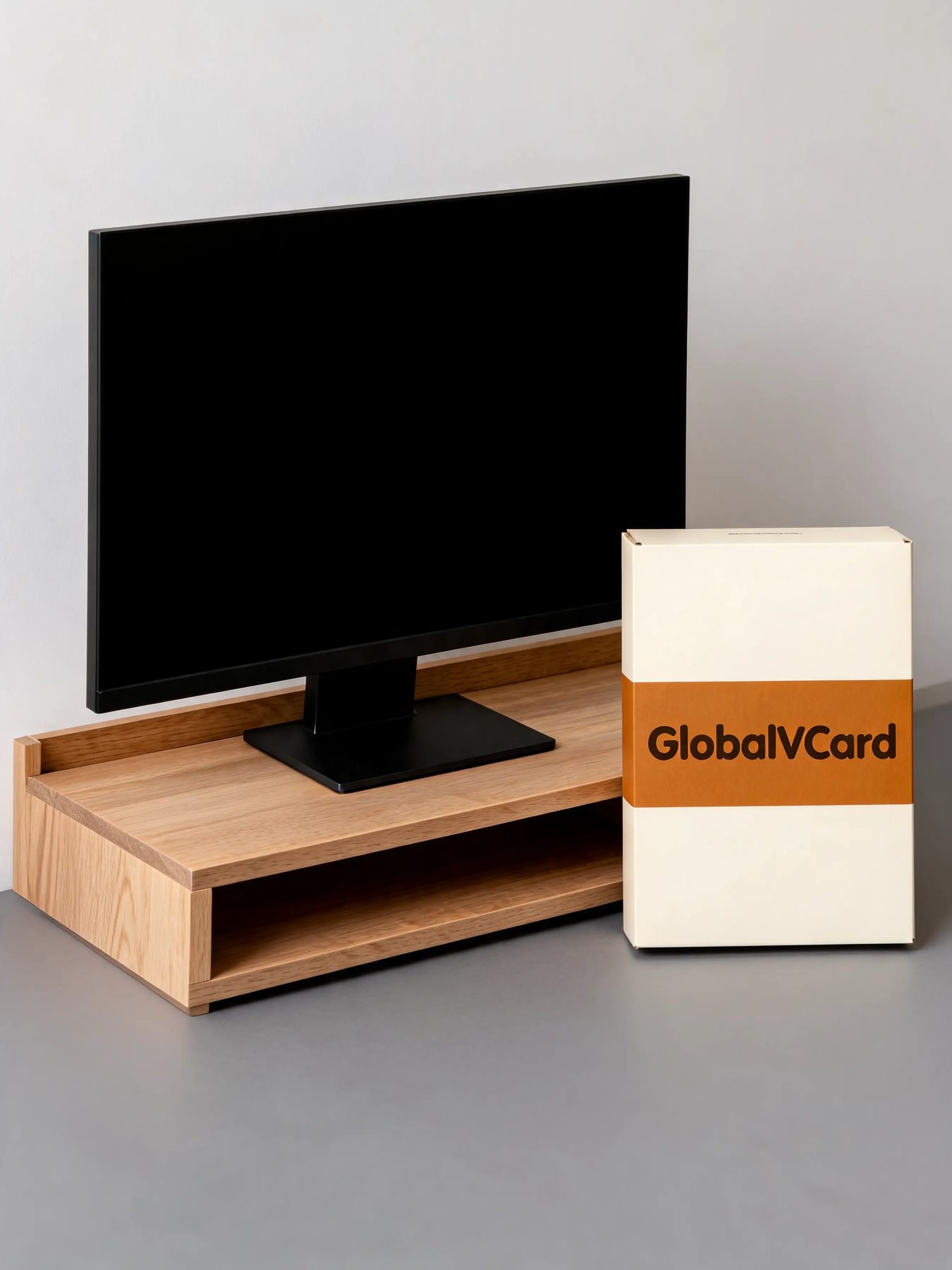 Oak Monitor Stand